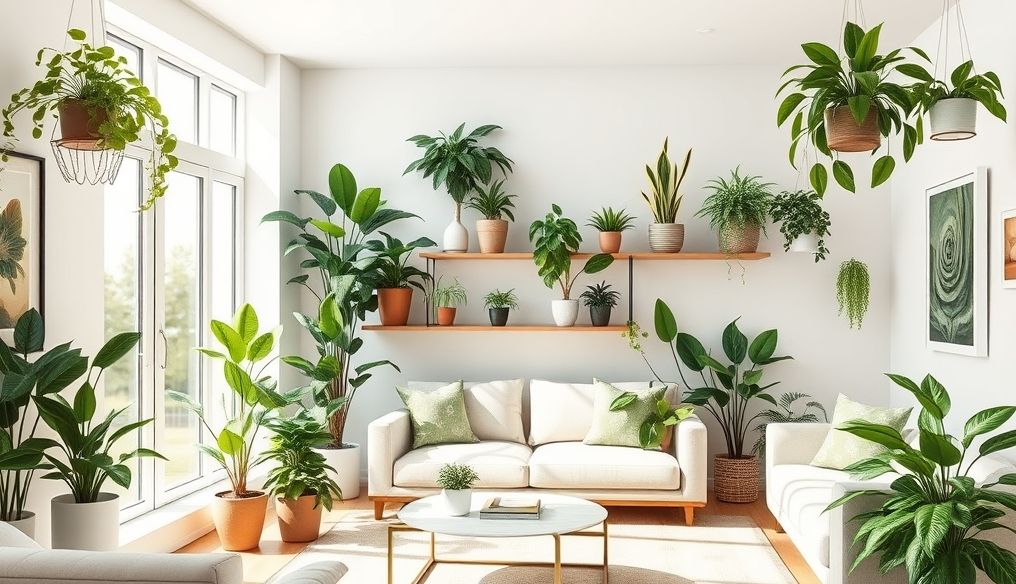 What are the best plants for purifying indoor air and how do we care for them?