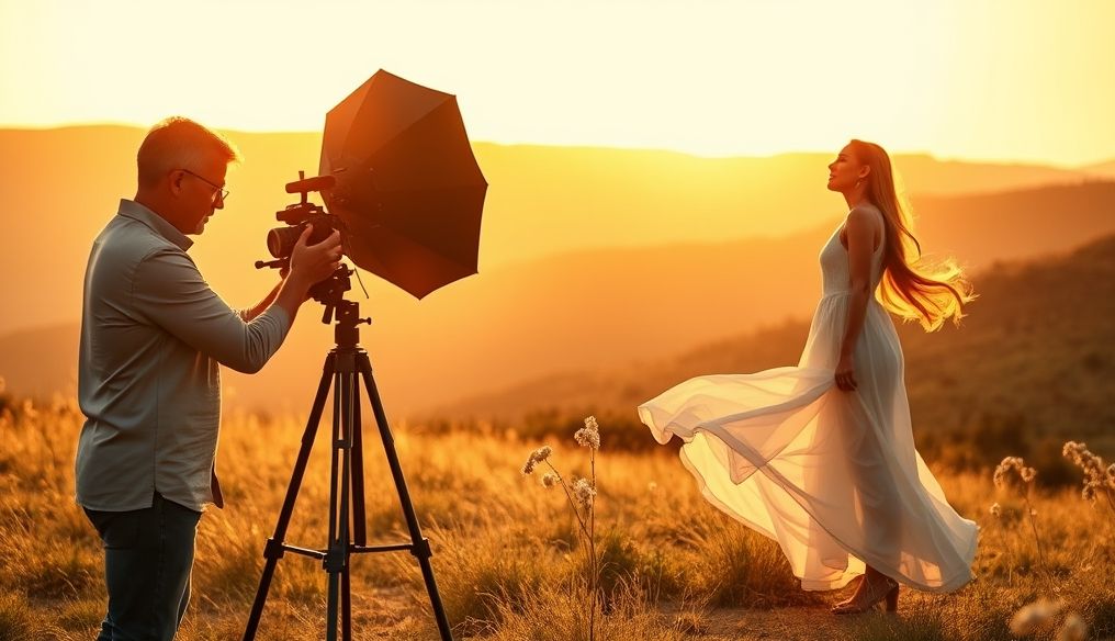What are the best times of day for photography using natural light to achieve professional results?