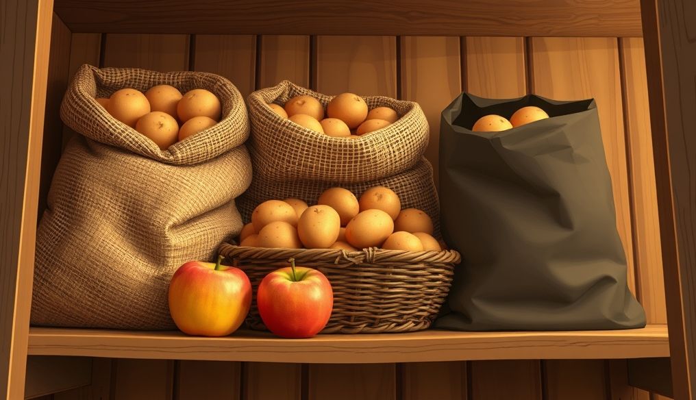 What is the best way to store potatoes and prevent them from sprouting longer?