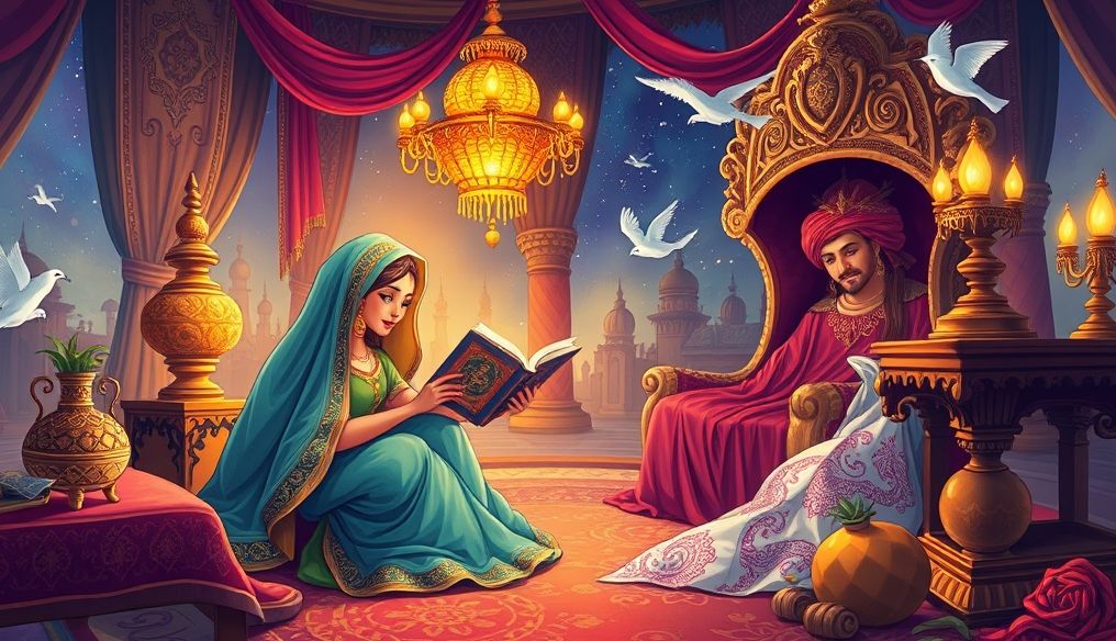 What is the story of "One Thousand and One Nights" and the origin of its tales?