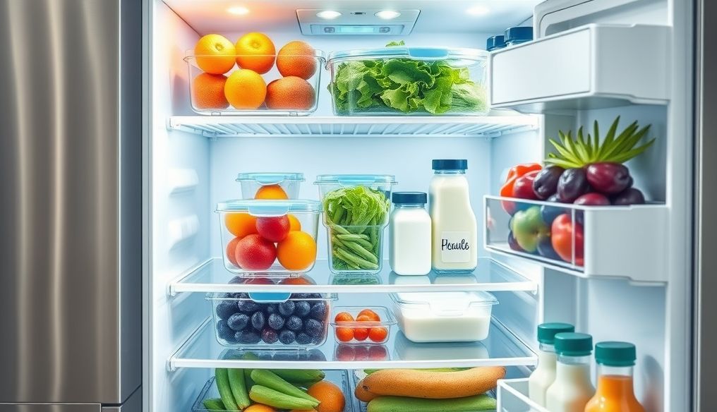 What is the best way to organize your refrigerator and avoid food waste?